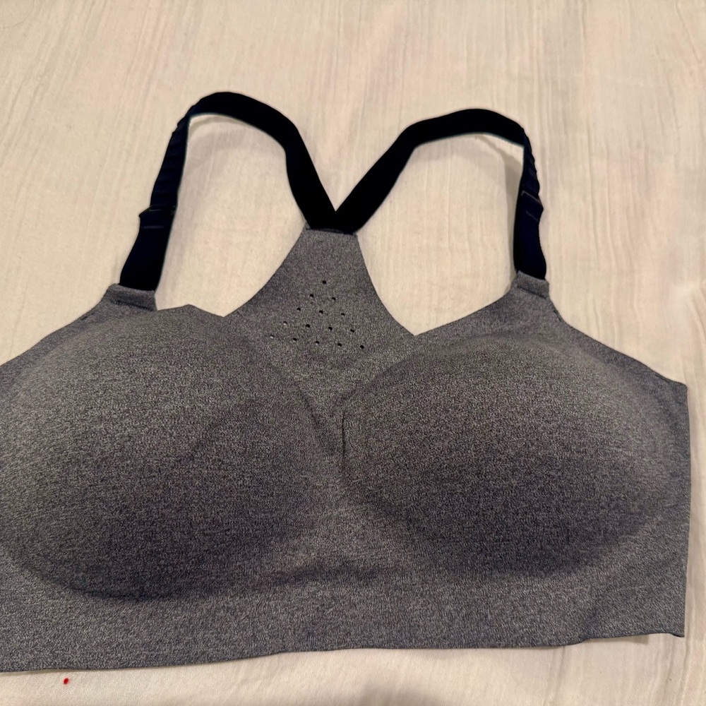 All In Motion gray & black racer back sports bra